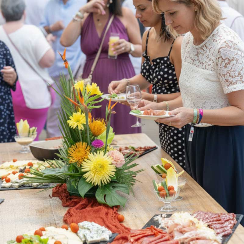 Décoration de buffet pour évènement privé professionnel
