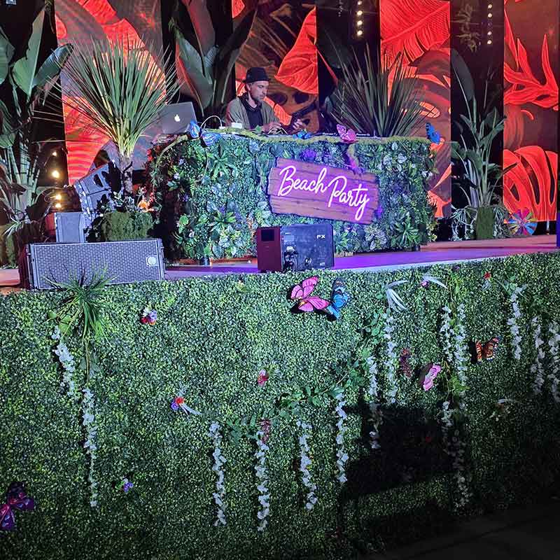 Scénographie pour soirée privée avec DJ
